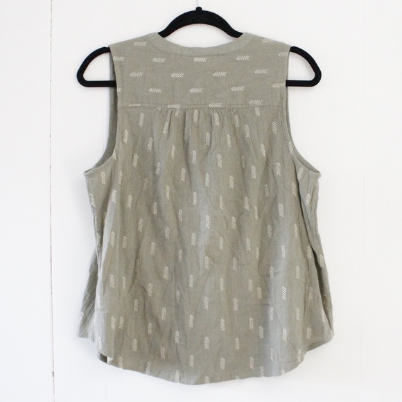 Anthropologie Chevron Cotton Blouse - Picture 5 of 7